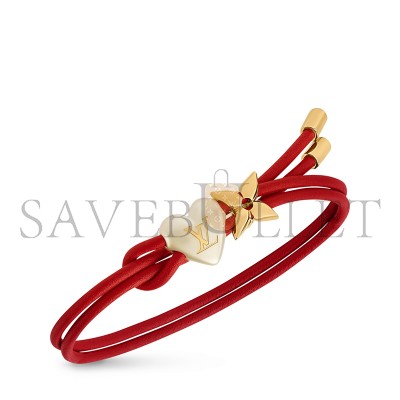 LOUIS VUITTON LV BLOOM PEARL HEART BRACELET M4719Z